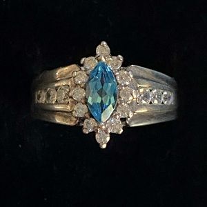 Sterling silver cubic zirconia ring